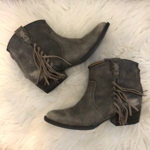 Leather booties